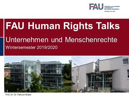 Zum Artikel "FAU Human Rights Talks WiSe 19/20"