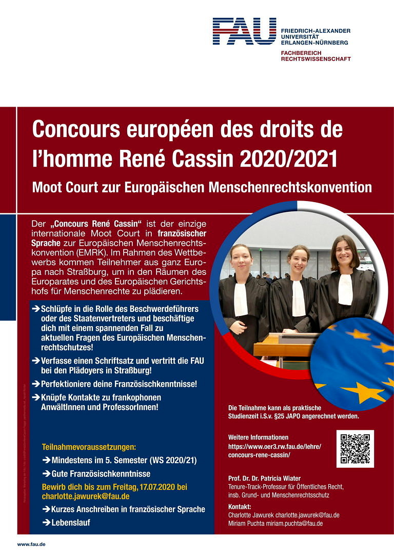 Bewerbung Concours René Cassin