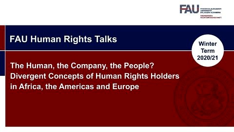 Zum Artikel "FAU Human Rights Talks Winter Term 2020/21"