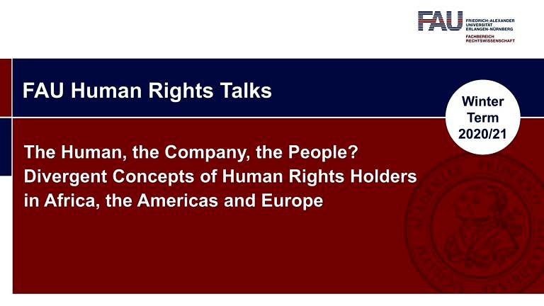 FAU Human Rights Talks Winter Term 2020/21