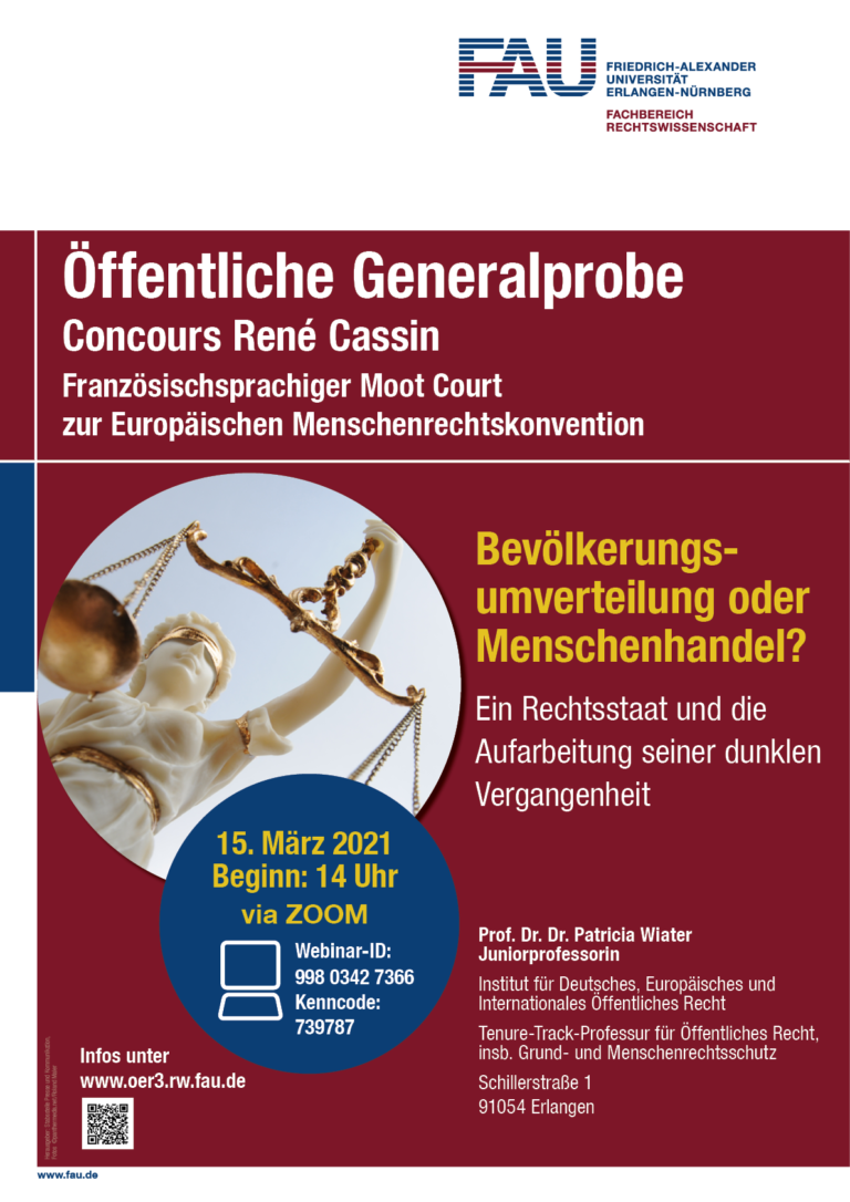 Öffentliche Generalprobe des Concours Cassin am 15.03.