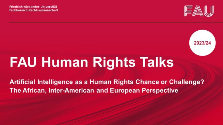 FAU Human Rights Talks 2023/2024