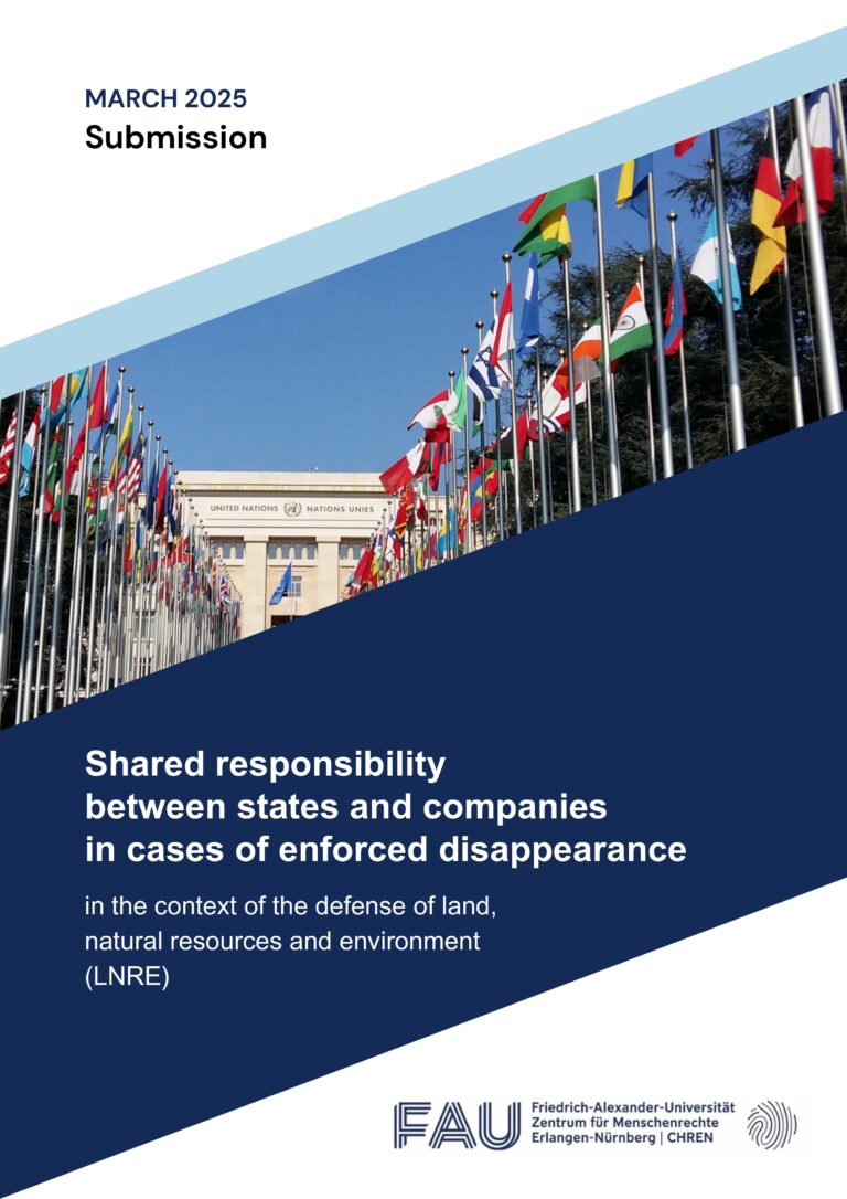CHREN Human Rights Clinic: Contribution to a Thematic Study by the UN Working Group on Enforced or Involuntary Disappearances